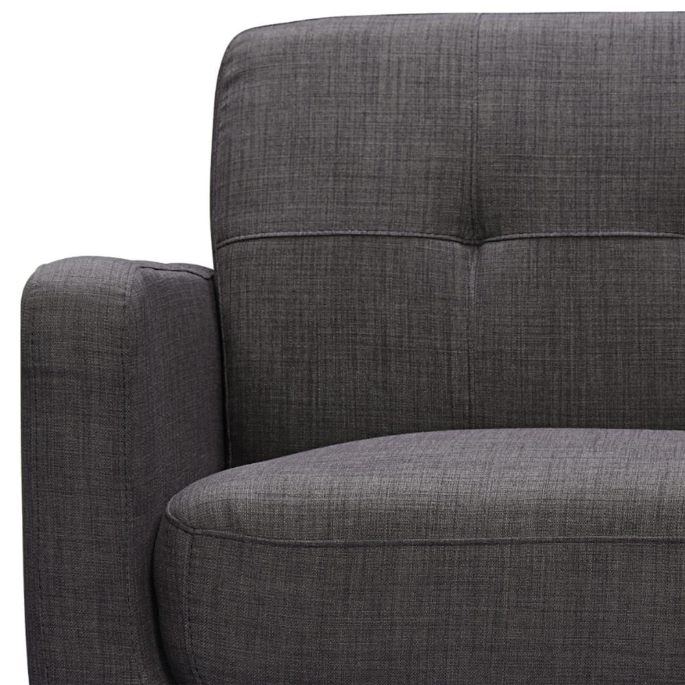 Hailey Sofa & Chair Set in Charcoal. Picture 18