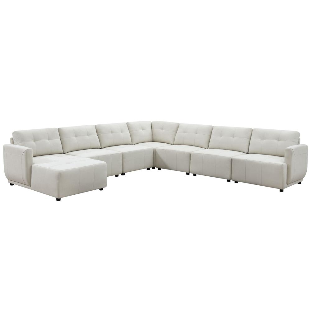Picket House Furnishings Gianni Right Hand Facing Modular 7PC Sectional Set in Natural. The main picture.