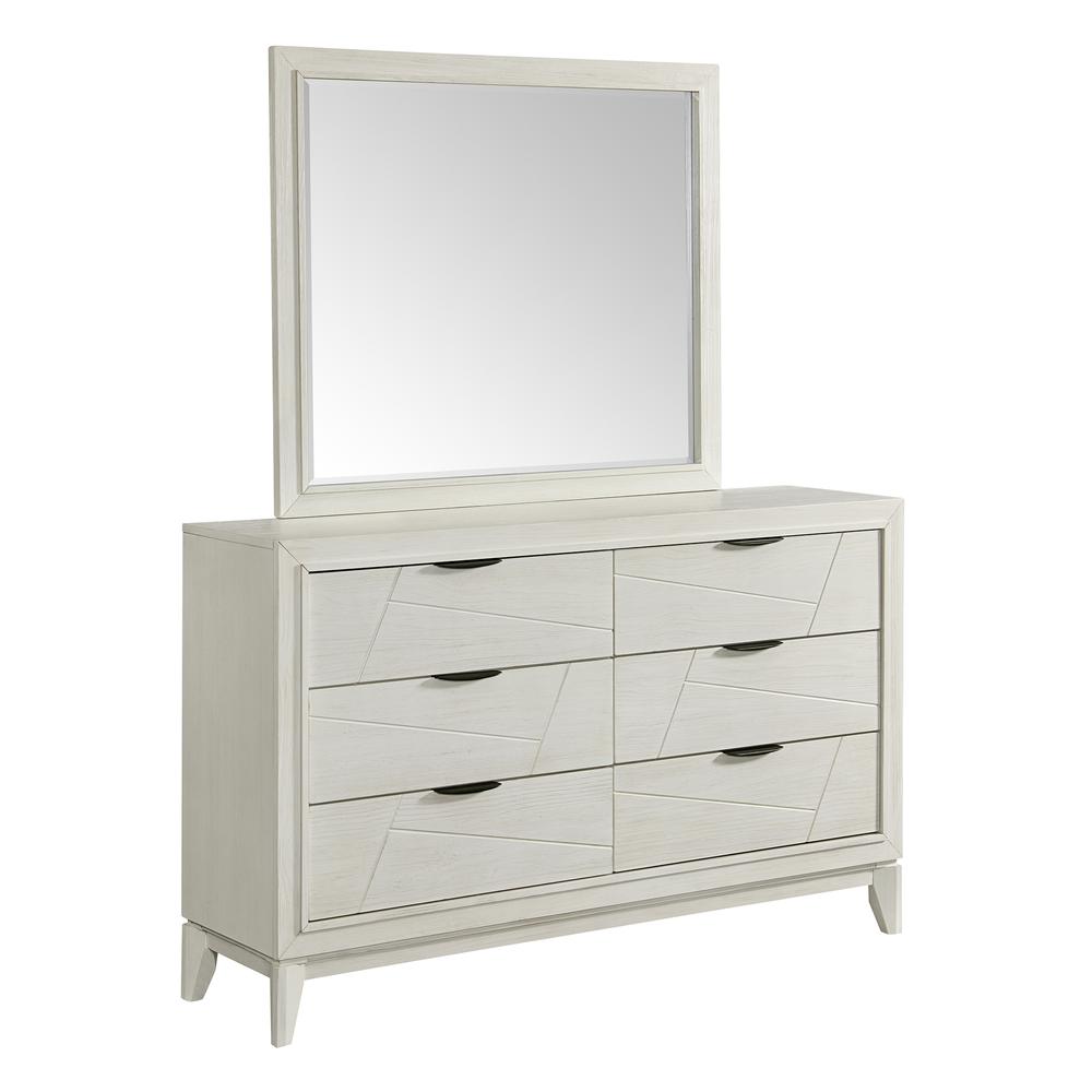Parell Dresser and Mirror in White. Picture 1