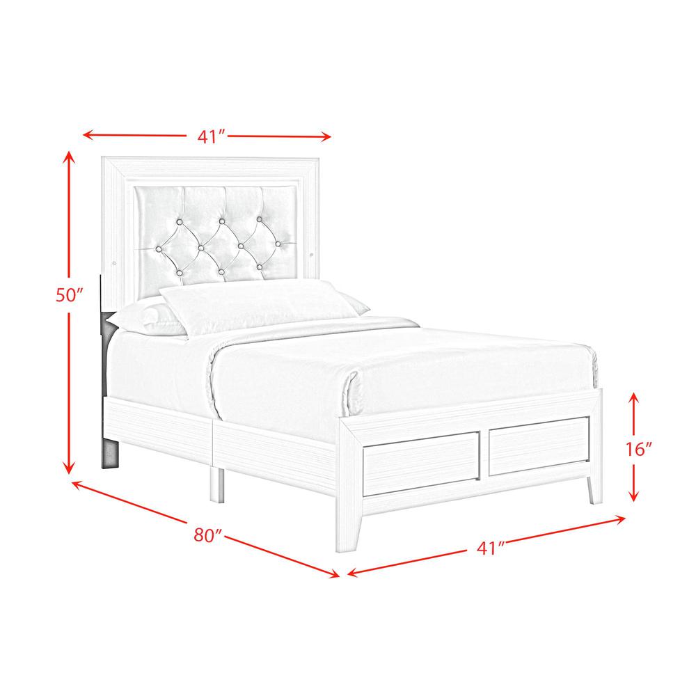Icon  Twin Bed in White. Picture 3