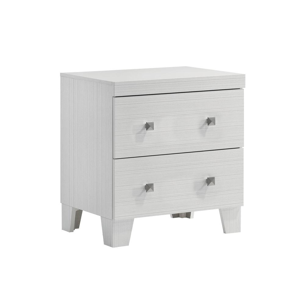 Picket House Furnishings Icon 2-Drawer Nightstand in White. Picture 1