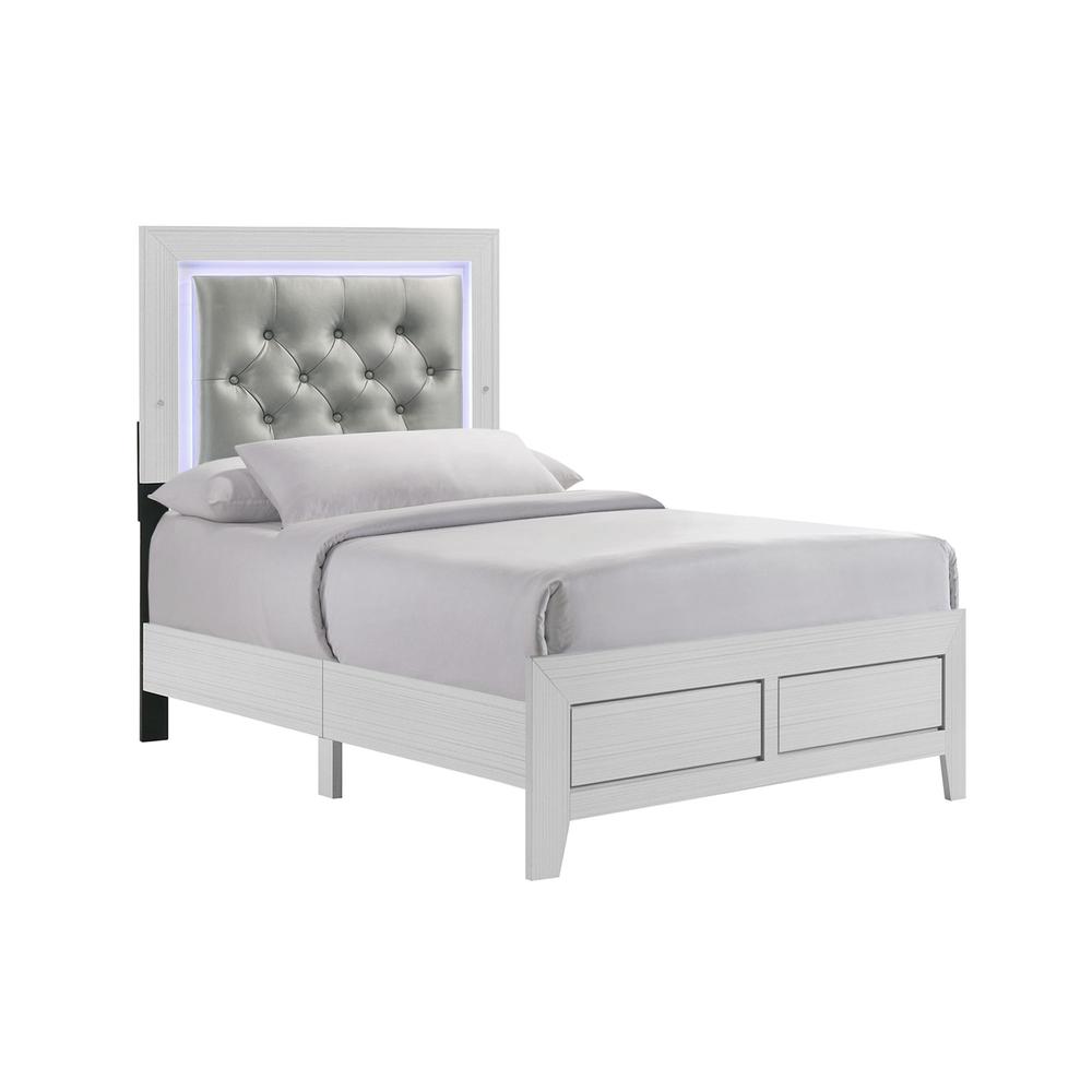 Icon  Twin Bed in White. Picture 1