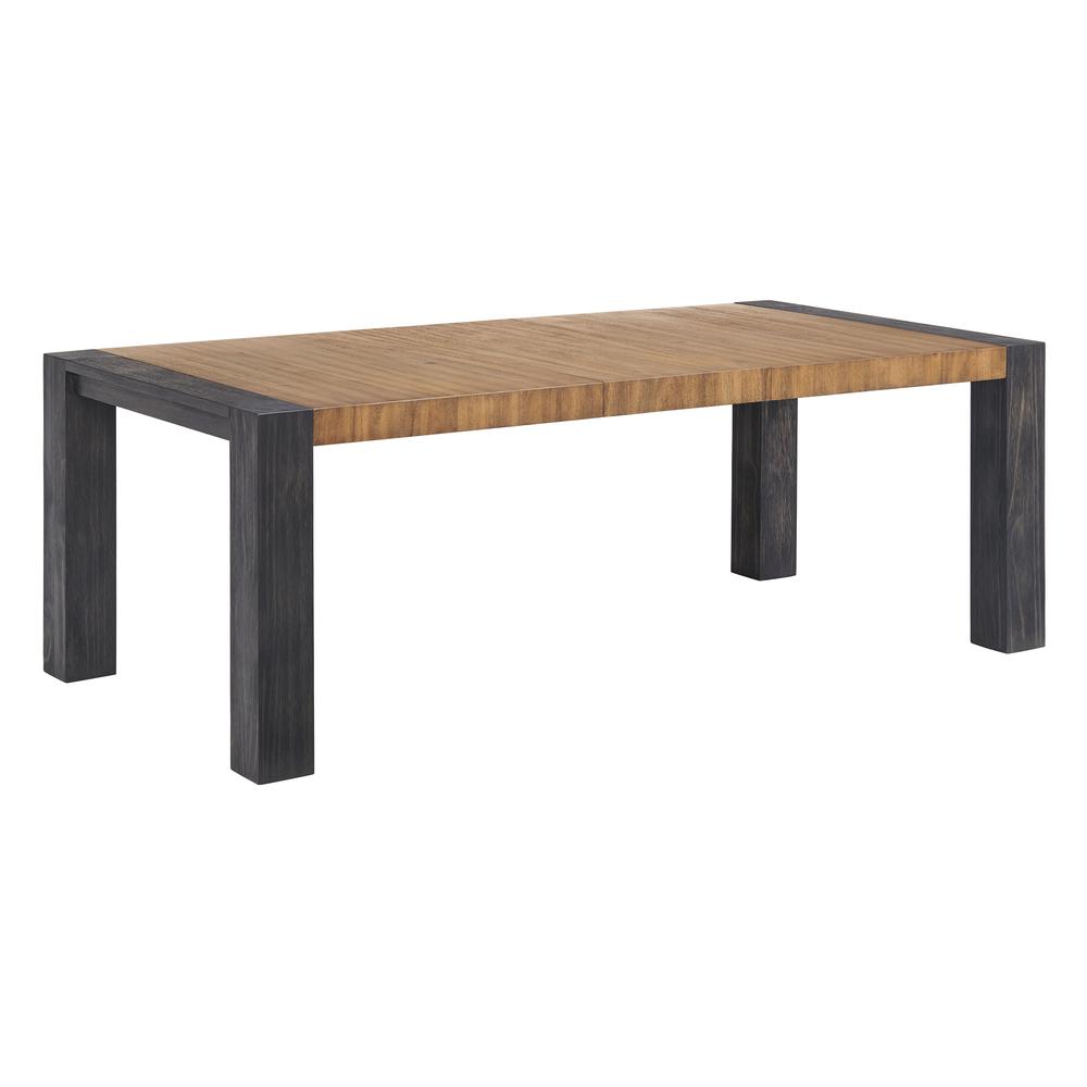 Stephen Dining Table with Oak Top and 1x18 leaf in Black. Picture 1