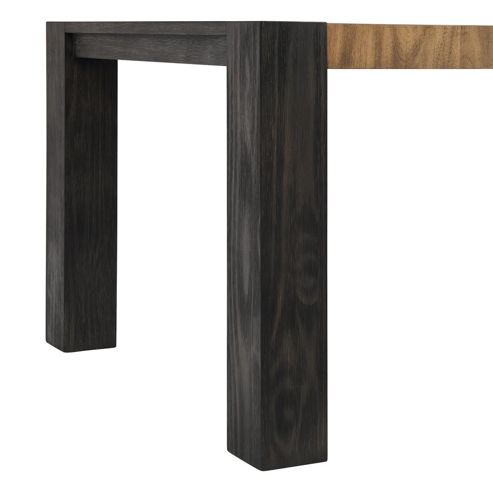 Stephen Dining Table with Oak Top and 1x18 leaf in Black. Picture 4