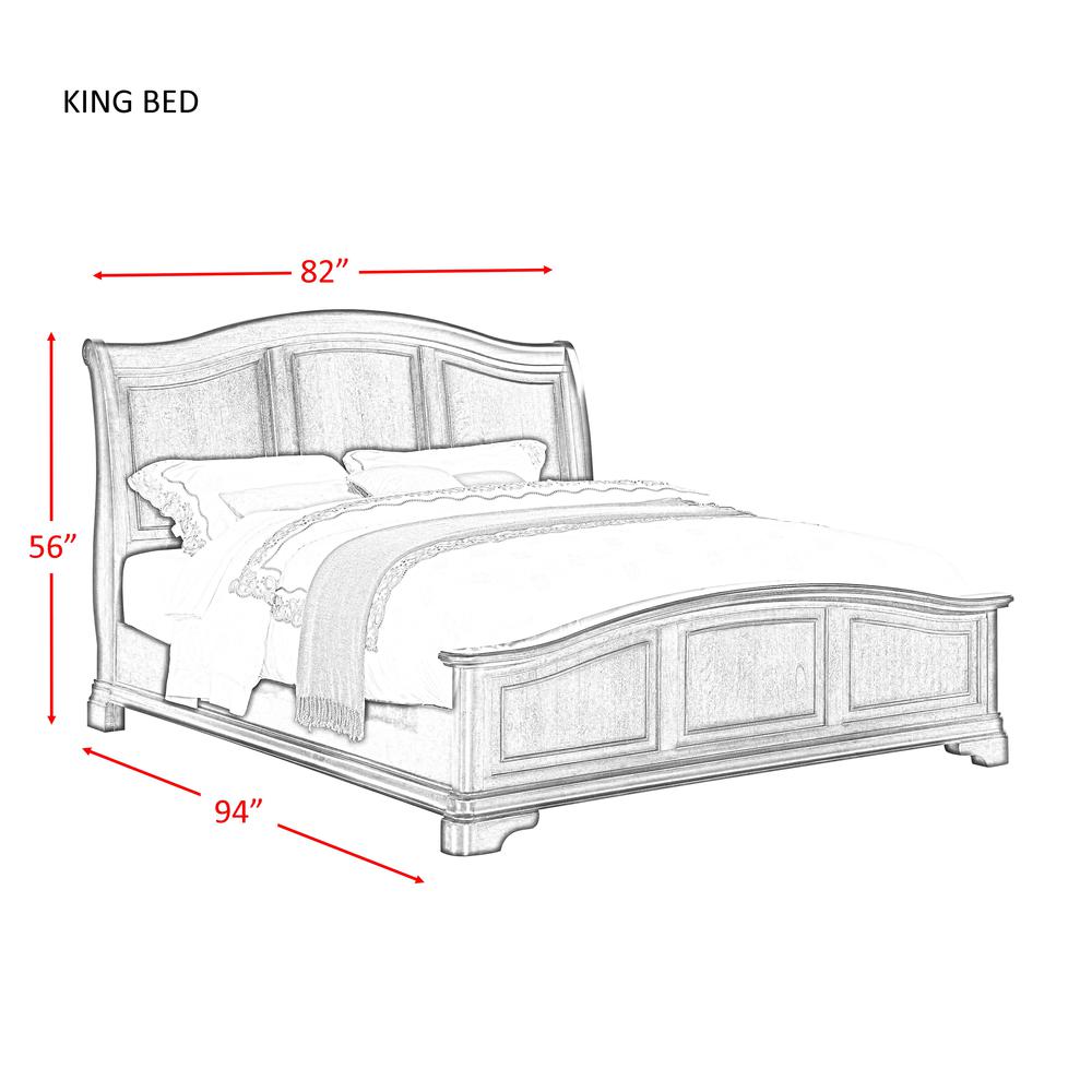 Conley Cherry King Panel 5PC Bedroom Set. Picture 12