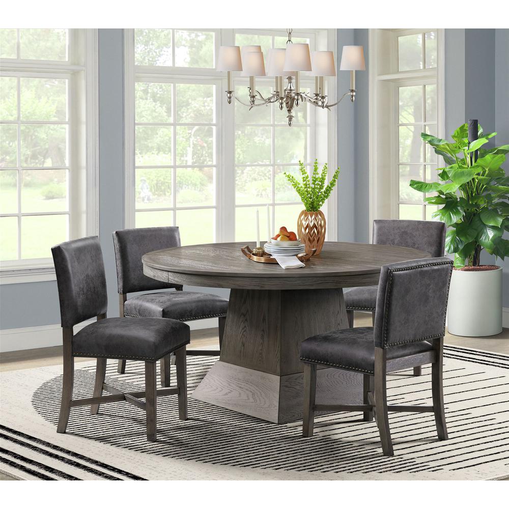 Picket House Furnishings Modesto Dining Side Chair Set in Grey. Picture 2
