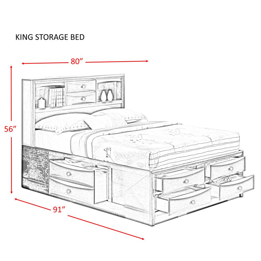 Madison King Storage 5PC Bedroom Set. Picture 32