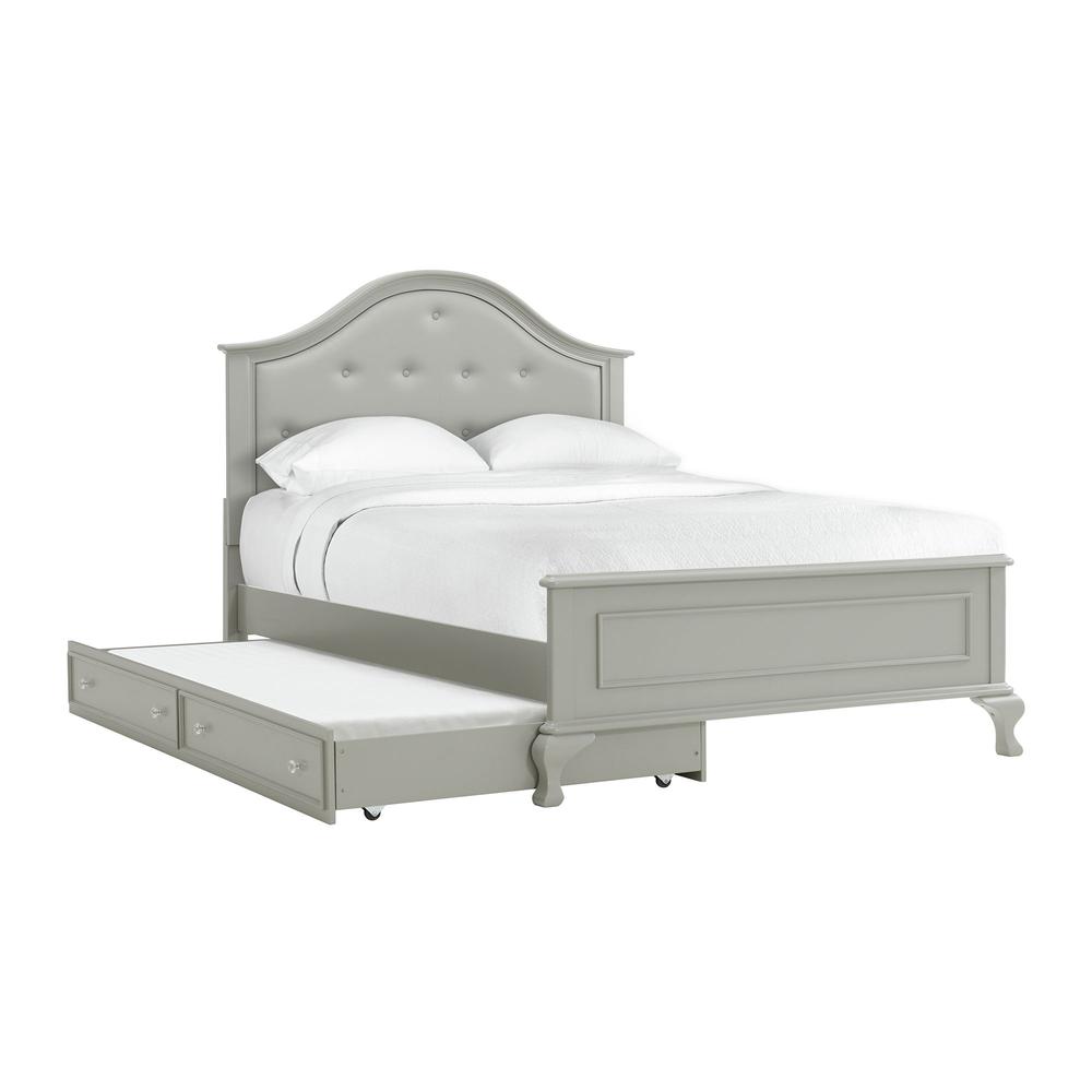Picket House Furnishings Jenna Full Panel 5PC Bedroom Set in Grey. Picture 4