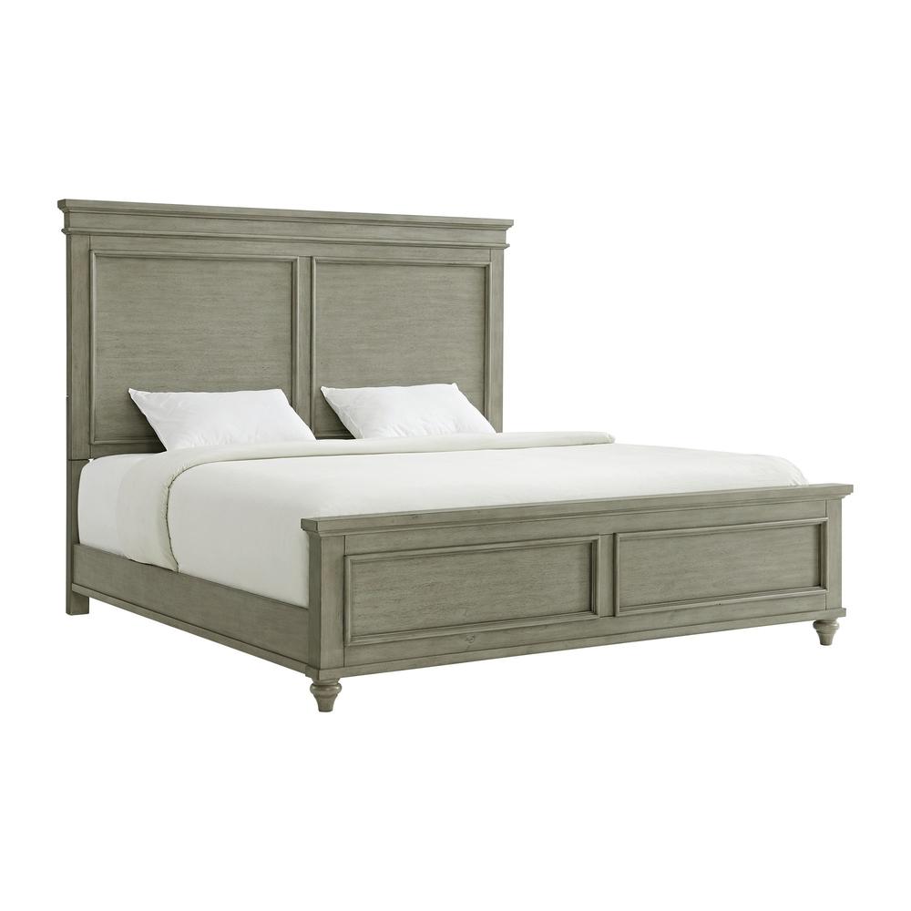 Bessie King Bed in Grey. Picture 1