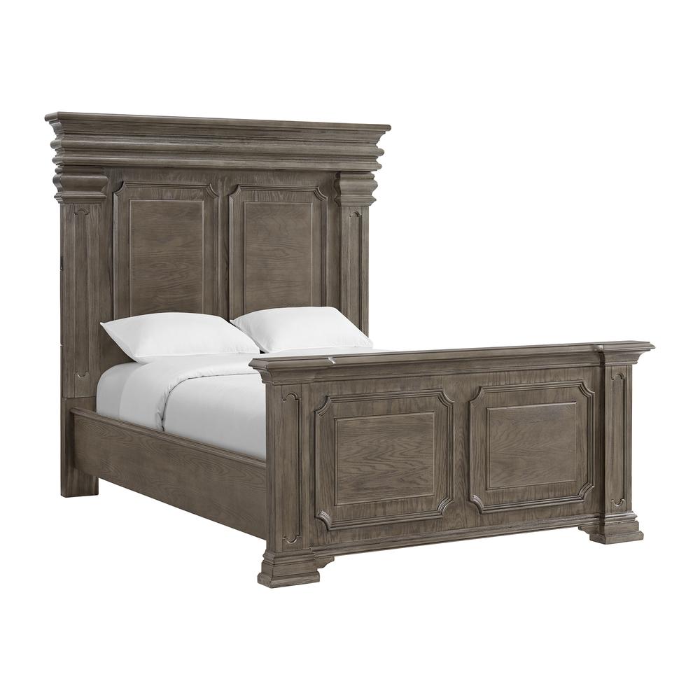Paterson  Queen Bed in Grey. Picture 1