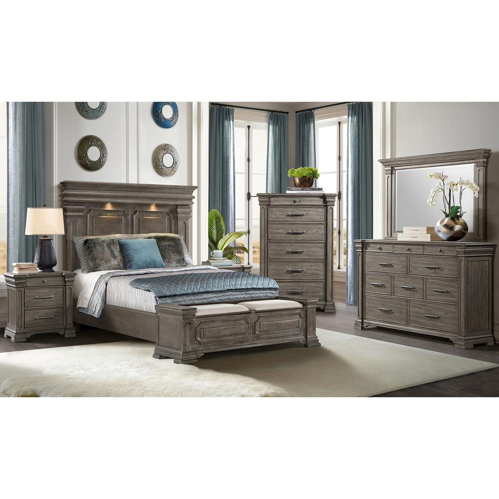 Paterson  Queen Storage Bed in Grey. Picture 10