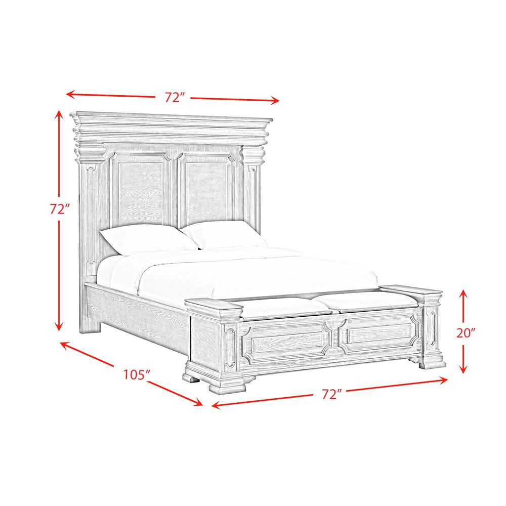 Paterson  Queen Storage Bed in Grey. Picture 3