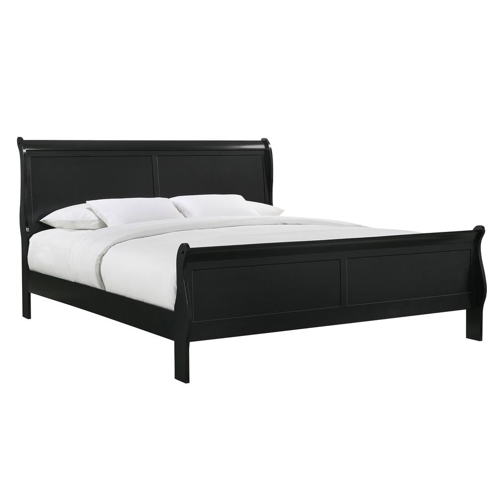 Picket House Furnishings Ellington King Panel Bed in Black. Picture 1