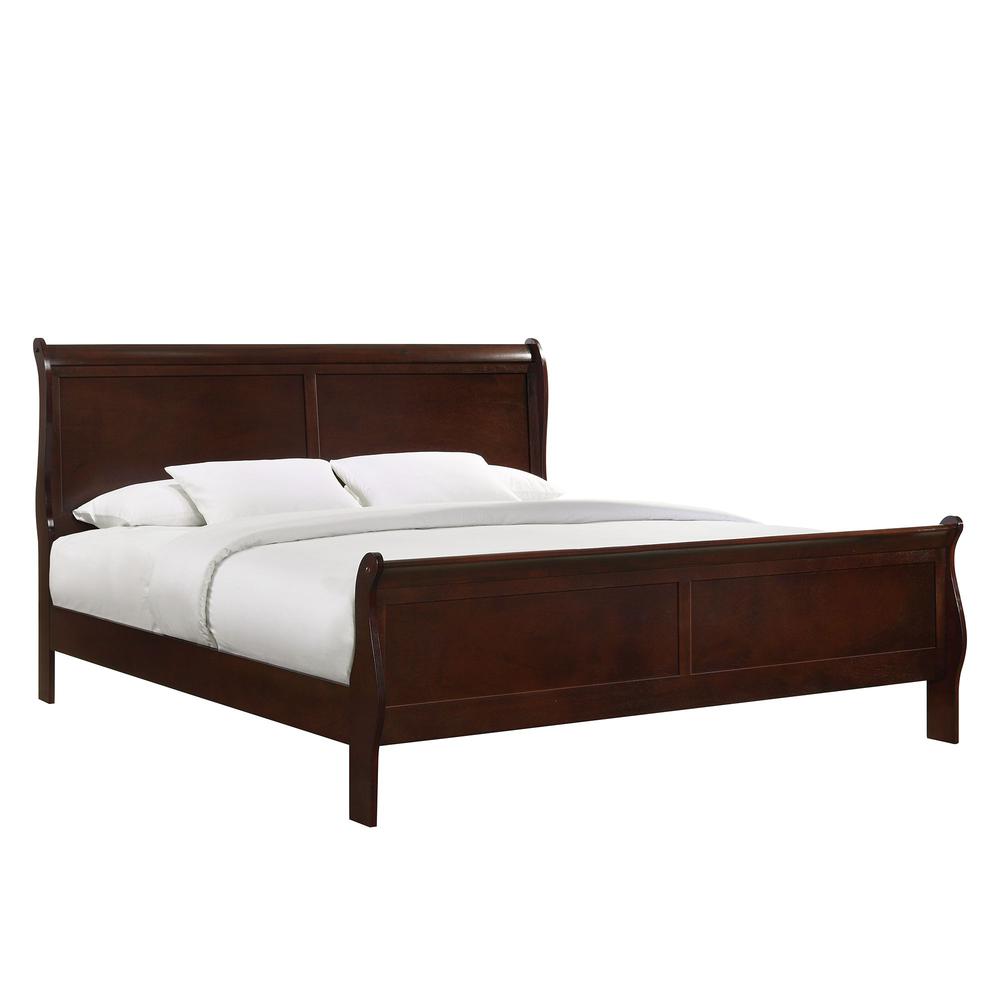 Picket House Furnishings Ellington King Panel Bed in Cherry. Picture 1