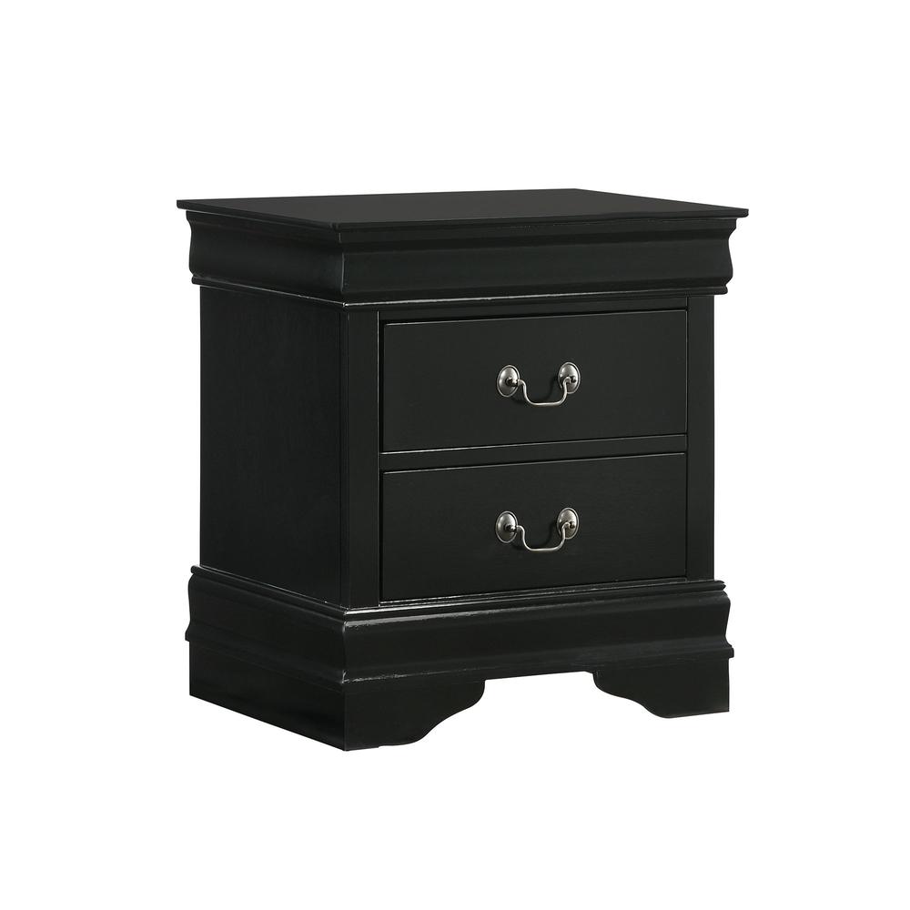 Picket House Furnishings Ellington 2-Drawer Nightstand in Black. Picture 1