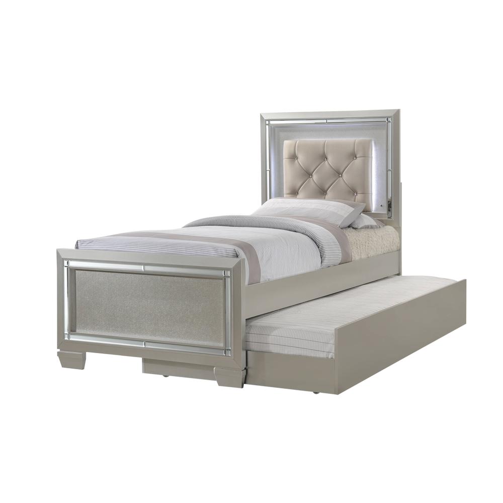 Glamour Youth Twin Platform Bed w/ Trundle. Picture 74