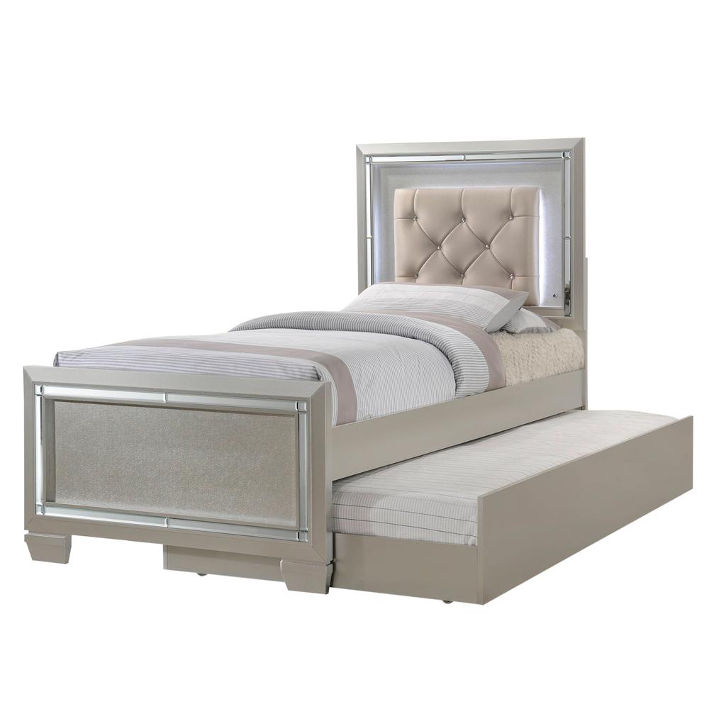 Glamour Youth Twin Platform Bed w/ Trundle. Picture 140