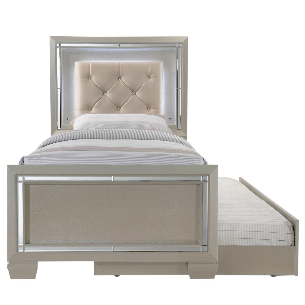 Glamour Youth Twin Platform Bed w/ Trundle. Picture 149