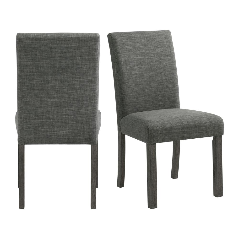 Picket House Furnishings Turner Side Chair Set in Charcoal. Picture 1