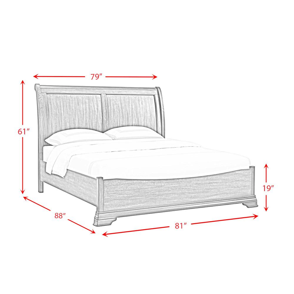 Stark King Bed in Cherry. Picture 3