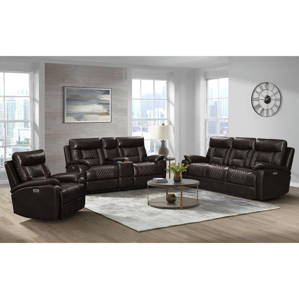 Campo Power Motion Sofa with Power Motion Head Recliner in Pebble Brown. Picture 9