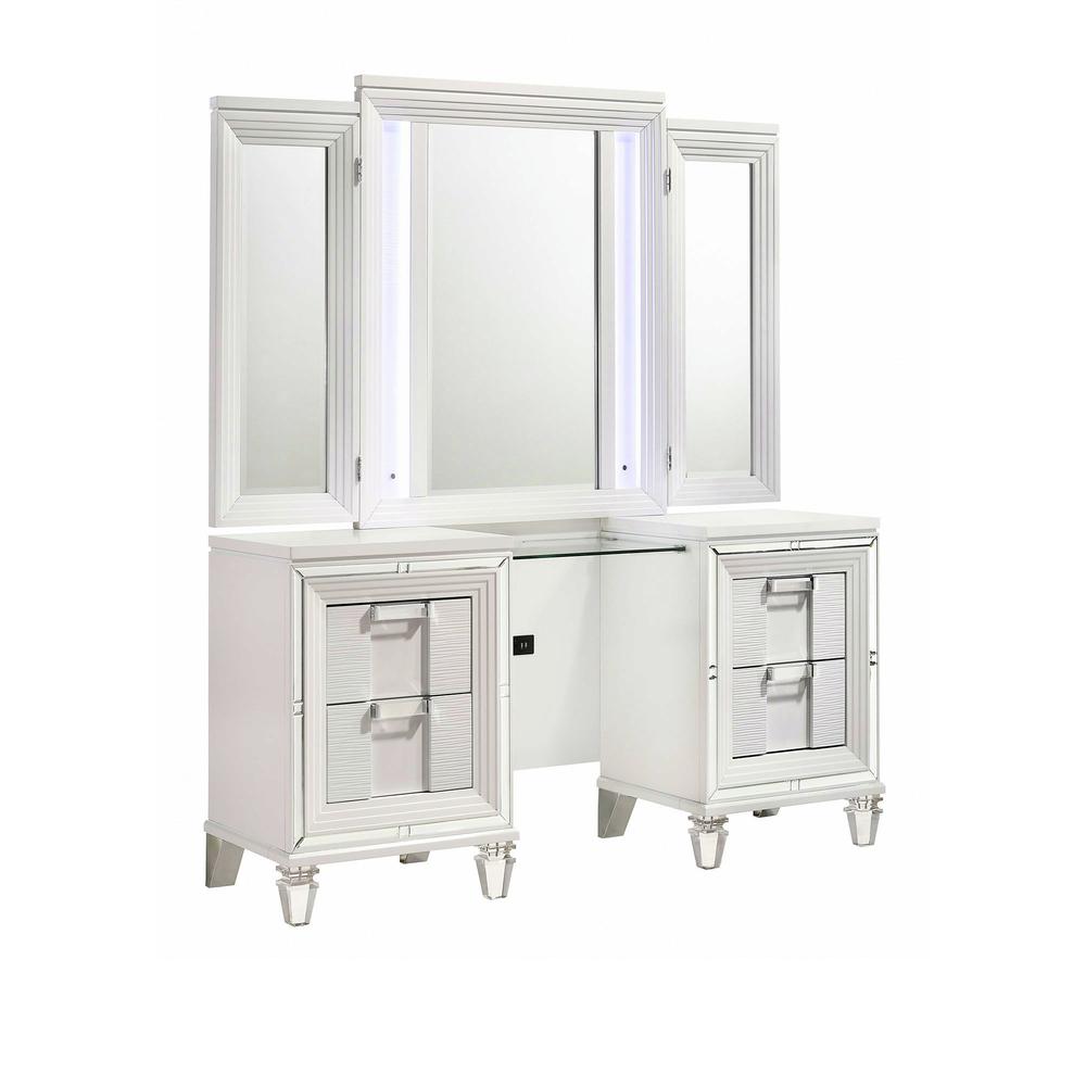 Picket House Furnishings Charlotte 3PC Vanity Set in White. Picture 4