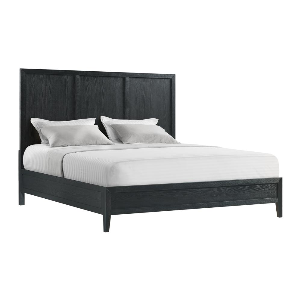 Armes King Bed with Low Footboard in Black. Picture 1