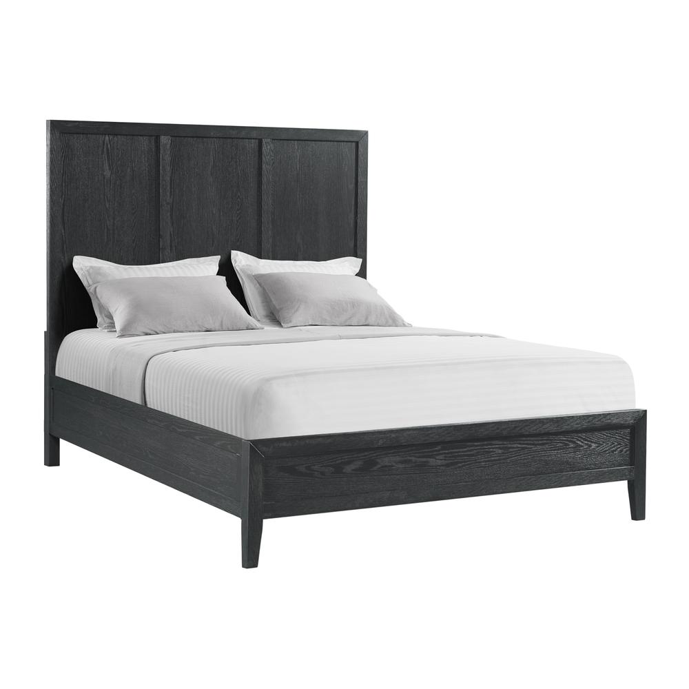 Armes Queen Bed with Low Footboard in Black. Picture 1