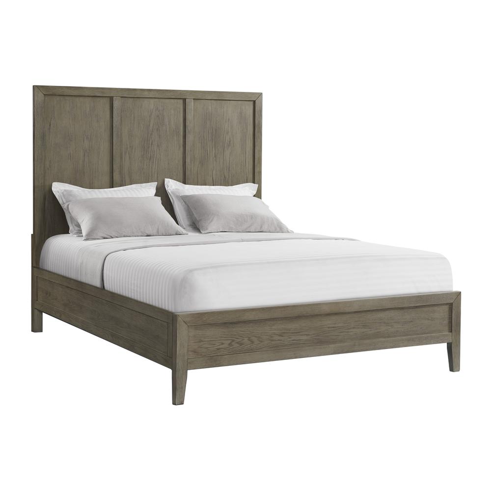 Armes Queen Bed with Low Footboard in Grey. Picture 1