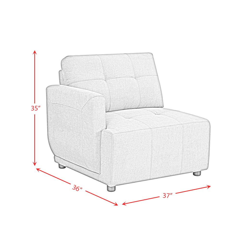 Picket House Furnishings Gianni Left Hand Facing Modular 4PC Sectional with Chaise in Natural. Picture 12