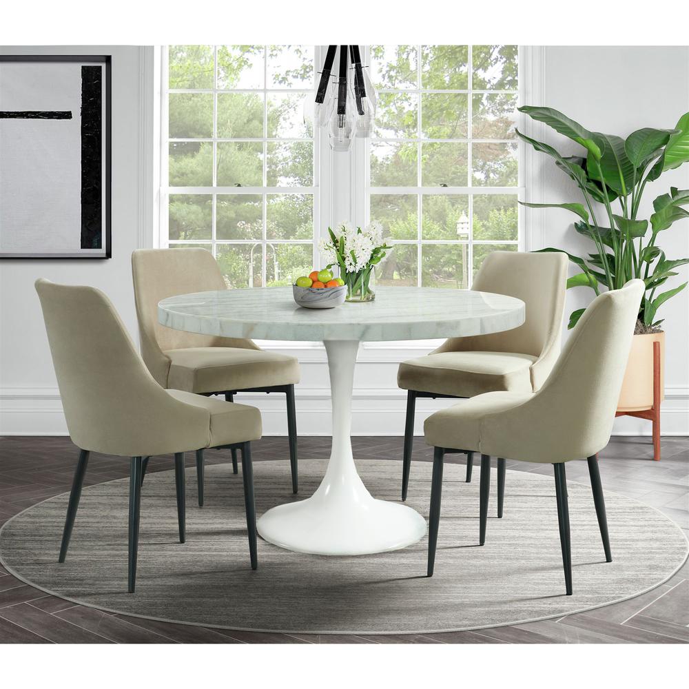 Mardelle Dining Side Chair Set in Cream. Picture 2