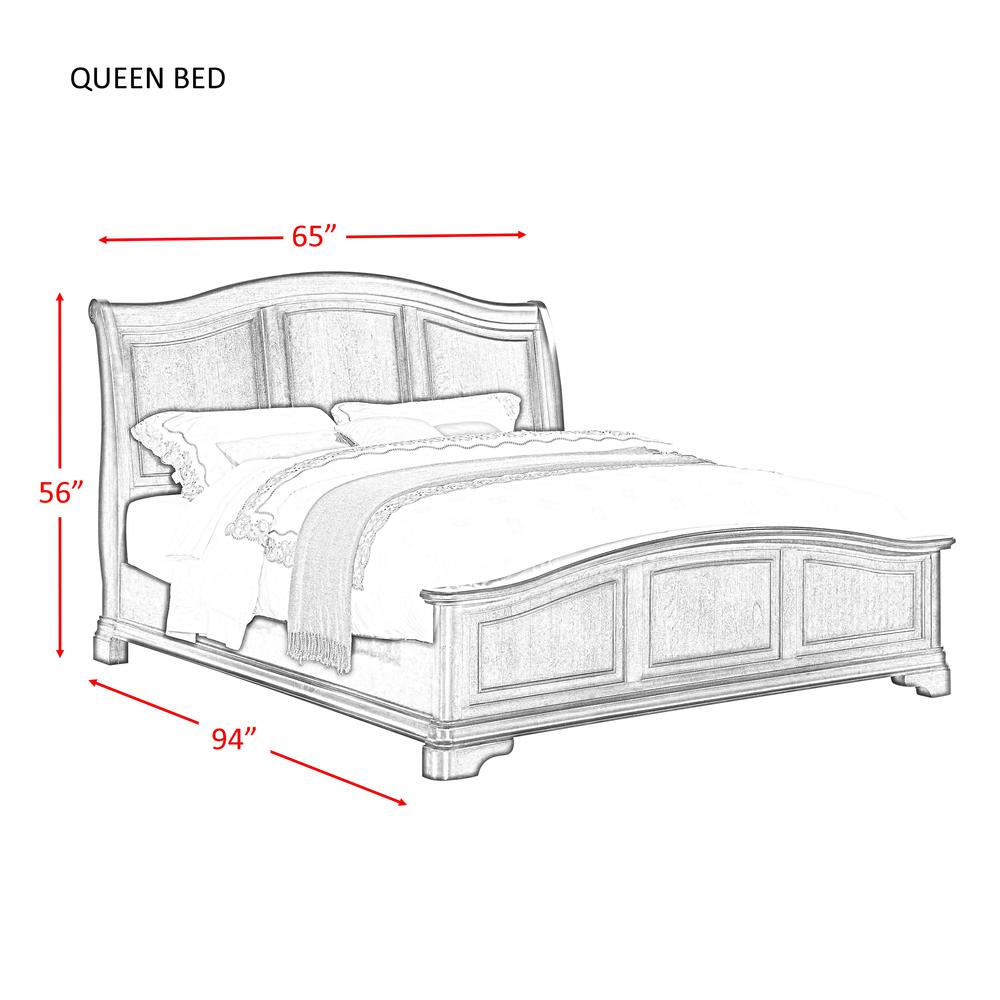 Conley Cherry Queen Panel 5PC Bedroom Set. Picture 24