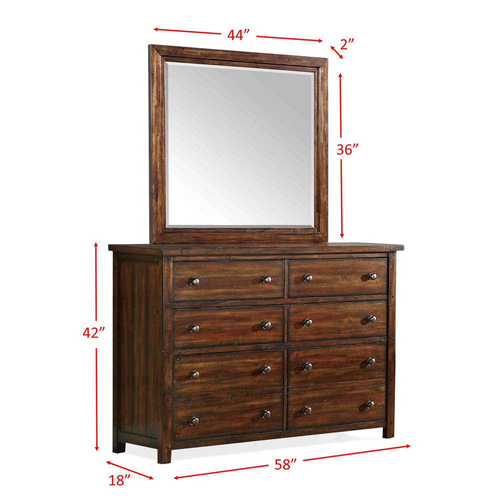 Danner Dresser & Mirror Set. Picture 6