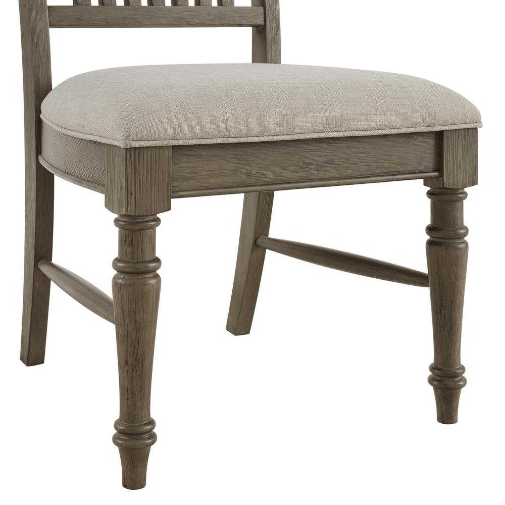 Royale Dining Side Chair with Taupe Fabric in Grey (2 Per Carton). Picture 6