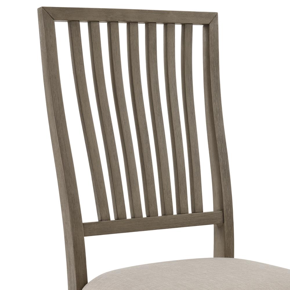 Royale Dining Side Chair with Taupe Fabric in Grey (2 Per Carton). Picture 5