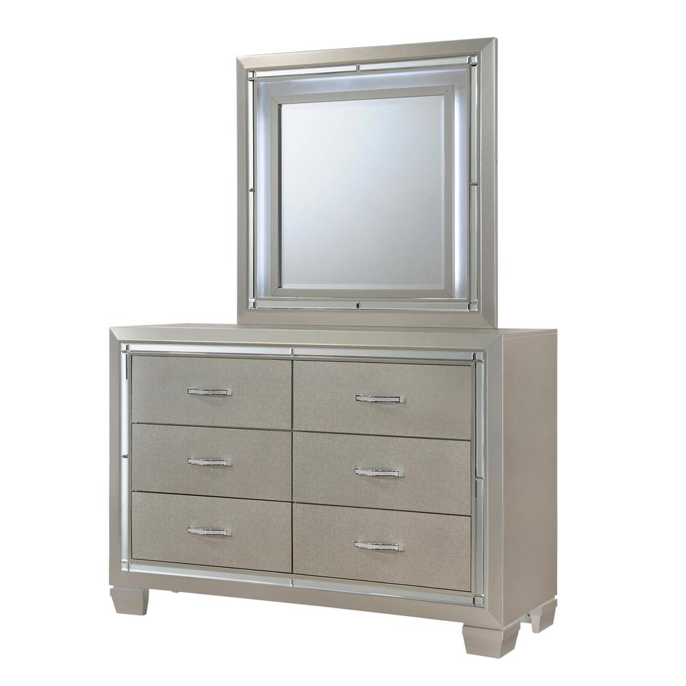 Glamour Youth Full Platform 6PC Bedroom Set. Picture 9