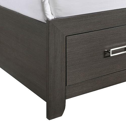 Pikcet House Furnishings Roma King Storage Bed with Music & LED Lights in Grey. Picture 1