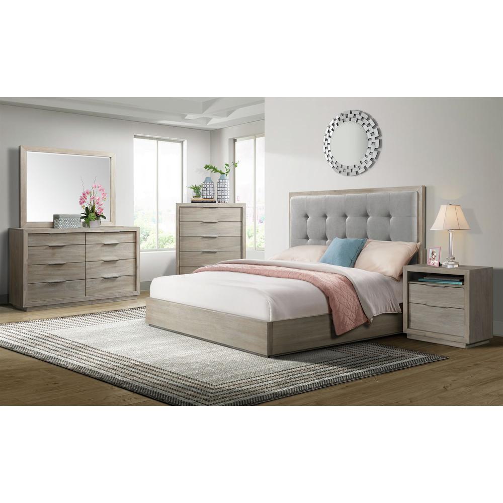 Cadia 8-Drawer Dresser in Grey. Picture 4