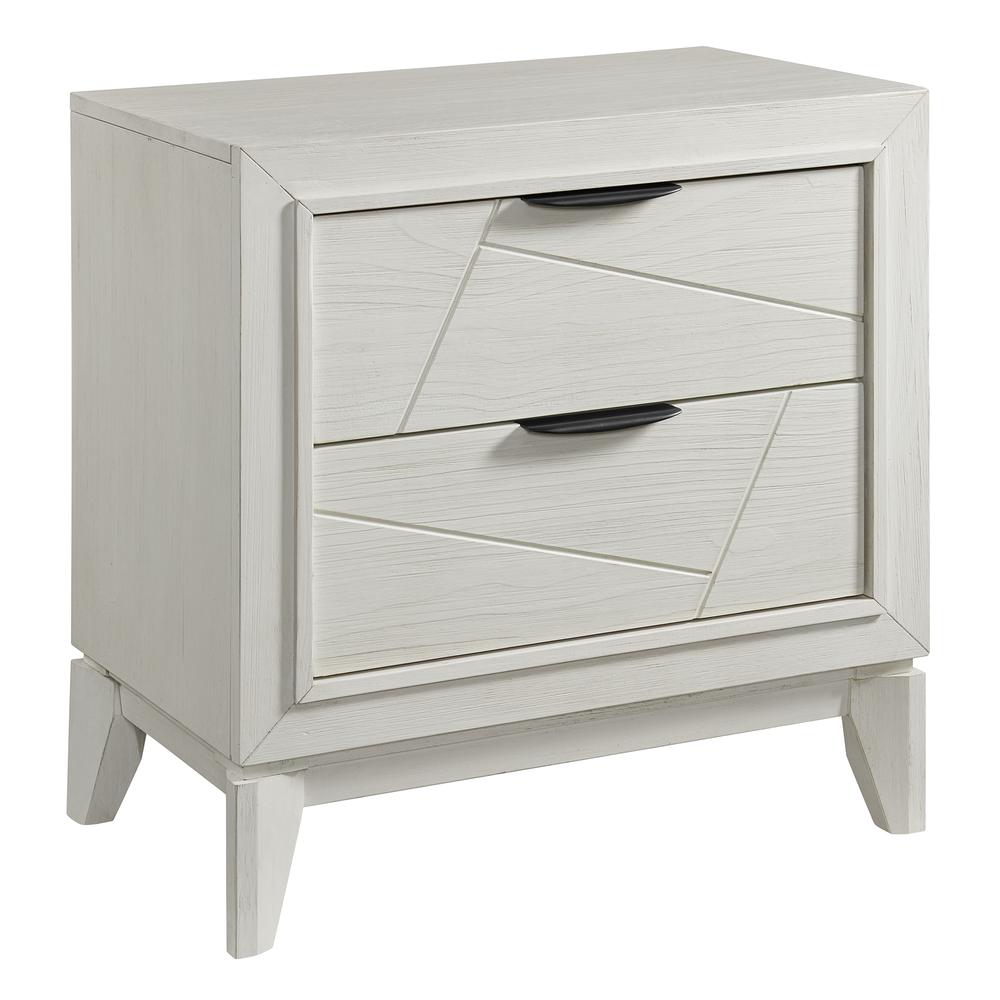 Parell Nightstand w/ USB in White. Picture 1