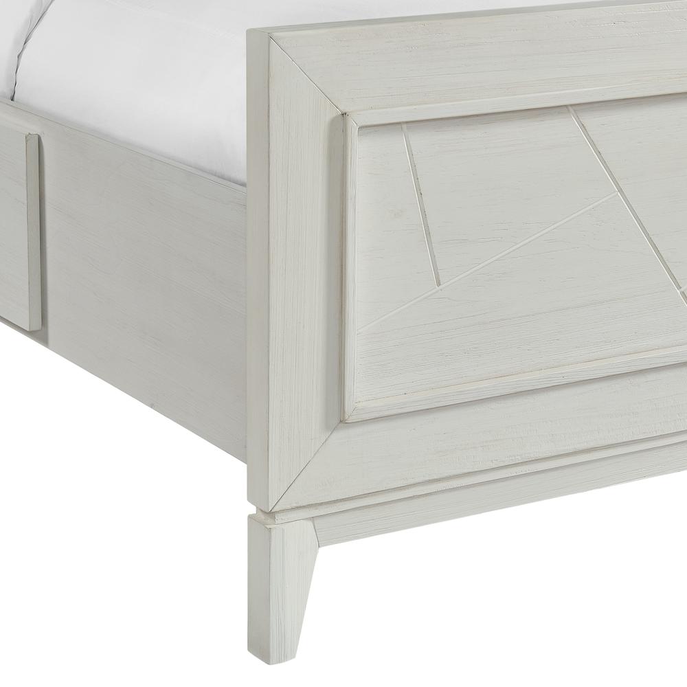 Parell King Bed w/ Storage in White. Picture 9