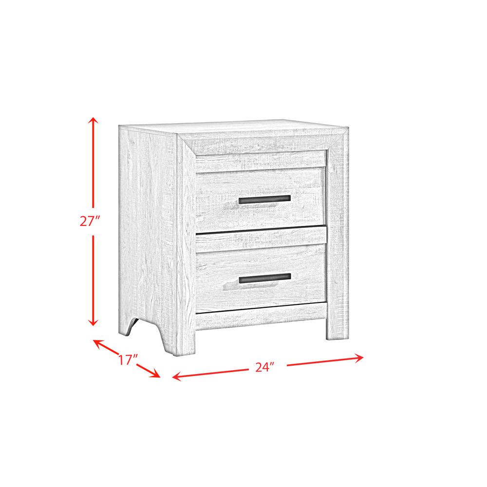 Picket House Furnishings Keely 2-Drawer Nightstand in White. Picture 5