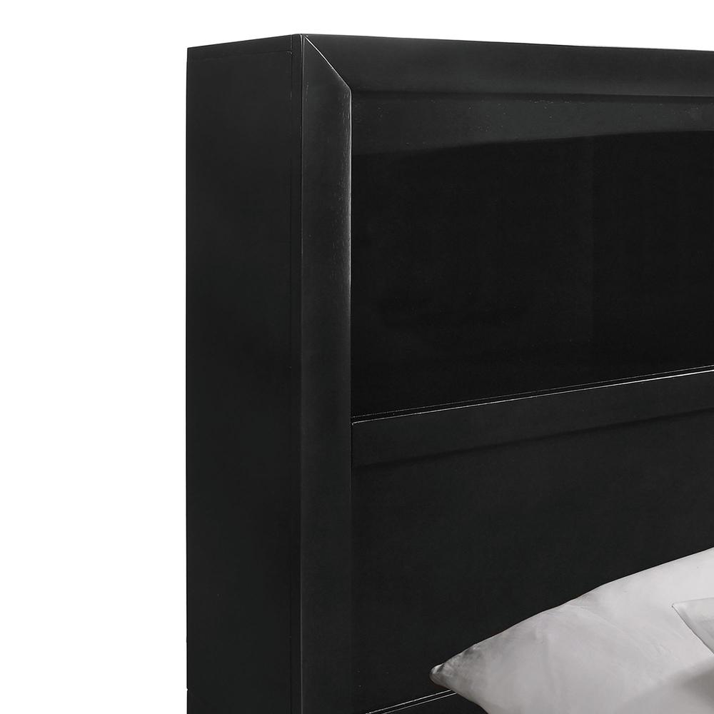Dana Queen Storage Bed in Black. Picture 5