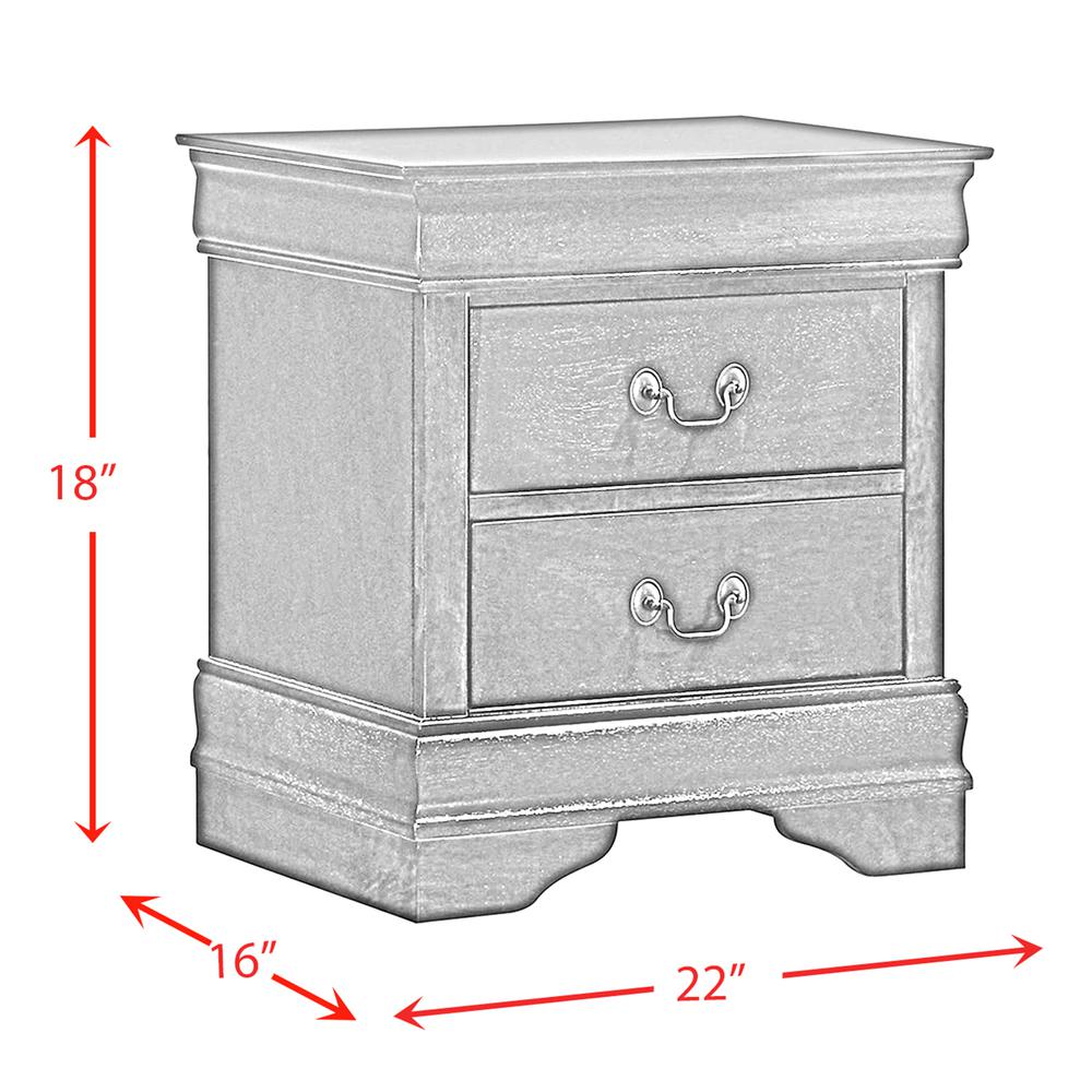 Picket House Furnishings Ellington 2-Drawer Nightstand in Cherry. Picture 6