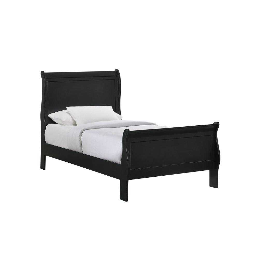 Picket House Furnishings Ellington Twin Panel Bed in Black. Picture 1