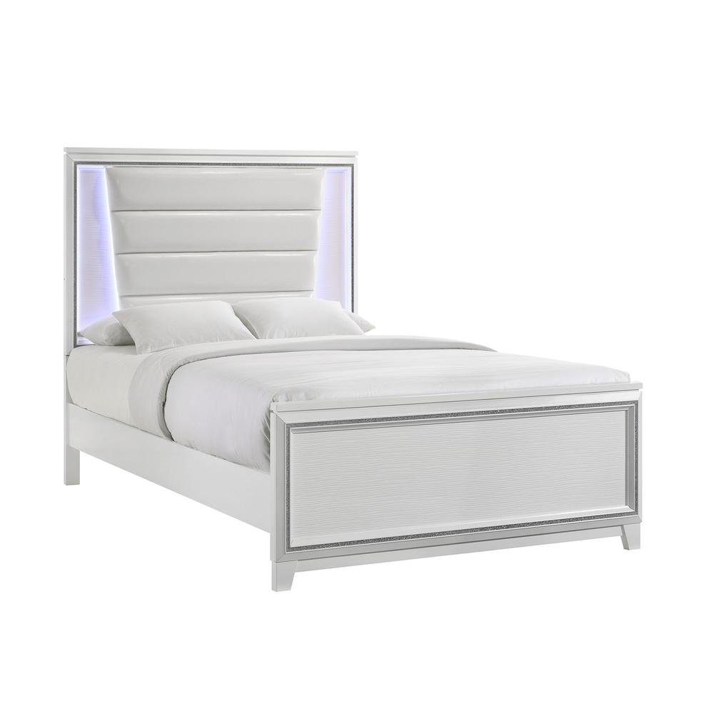 Picket House Furnishings Taunder Queen Bed in White. Picture 1
