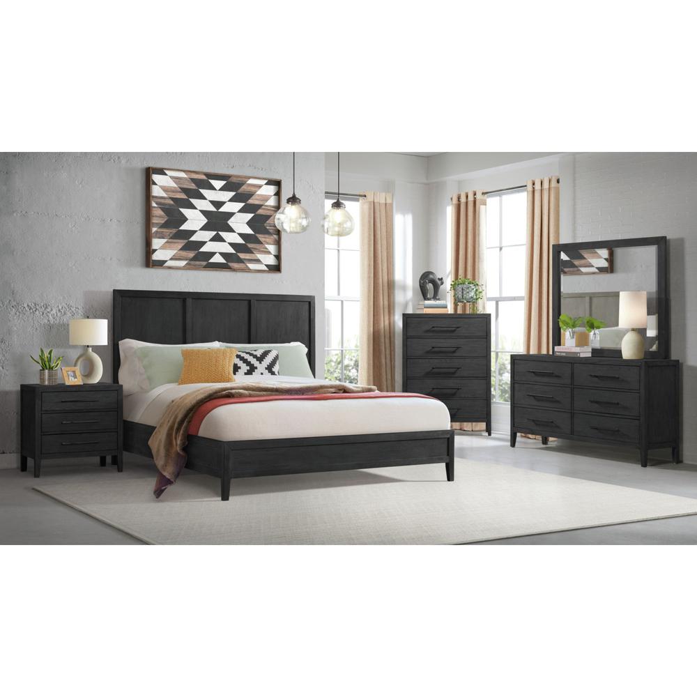 Armes Queen Bed with Low Footboard in Black. Picture 7