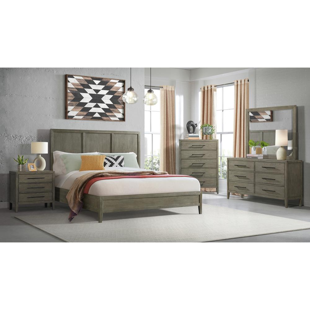 Armes Queen Bed with Low Footboard in Grey. Picture 7