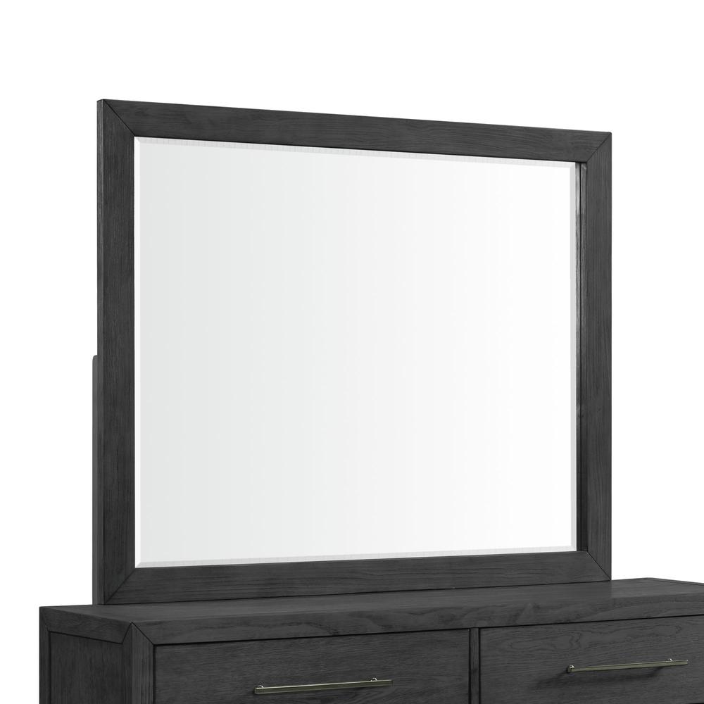 Armes 6-Drawer Dresser & Mirror Set in Black. Picture 4