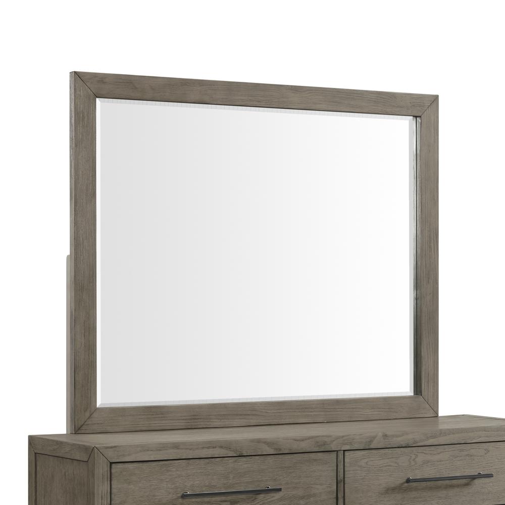 Armes 6-Drawer Dresser & Mirror Set in Grey. Picture 4