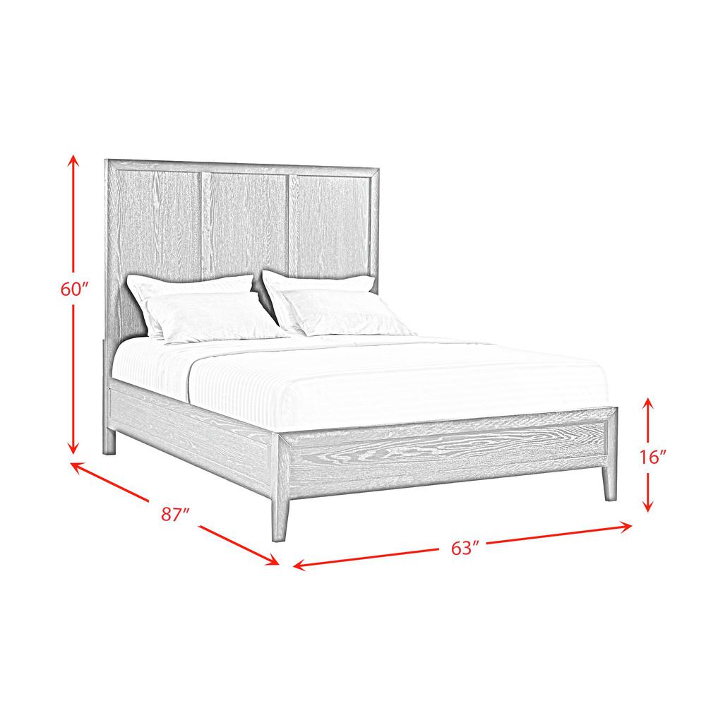 Armes Queen Bed with Low Footboard in Grey. Picture 3